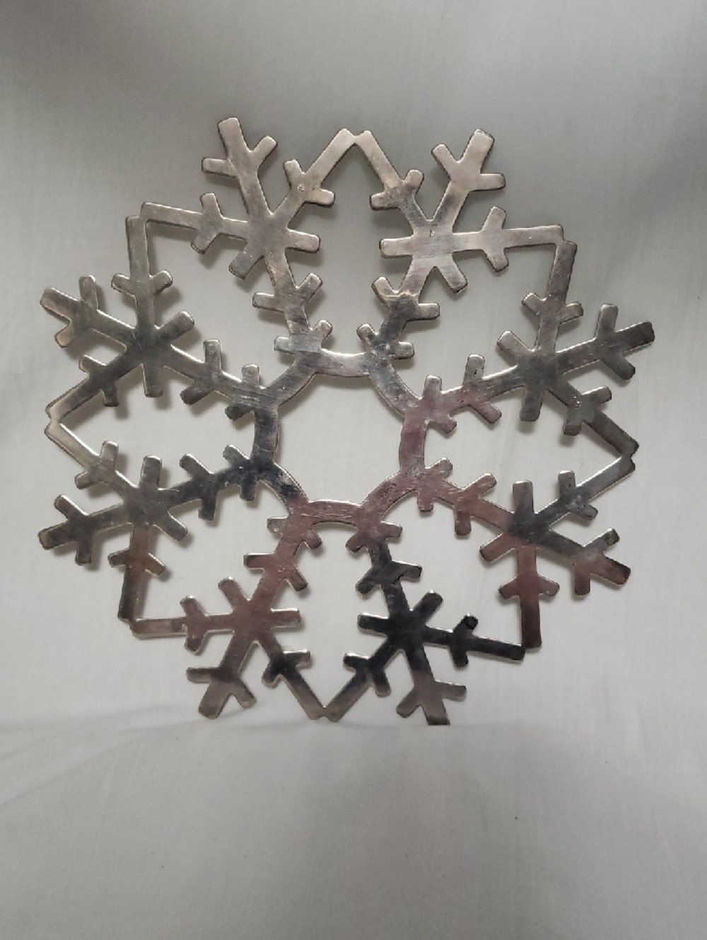 Vintage Leonard Silverplate Snowflake Trivet